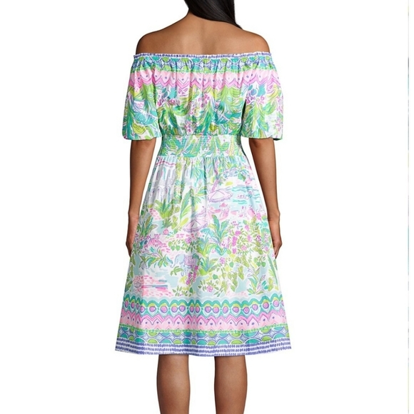 NWT Lilly Pulitzer Off Shoulder Camille Dress - Picture 2 of 9